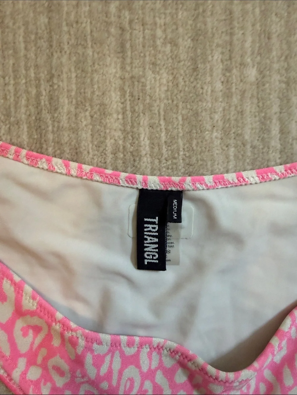 triangl swimwear Pink Leopard-Print Bikini Set